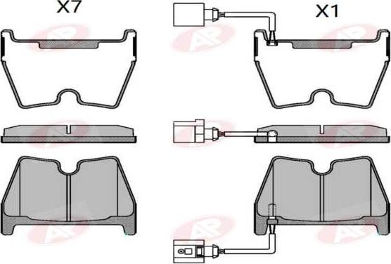 AP-SA 5AP2172 - Set placute frana,frana disc - allinparts.ro