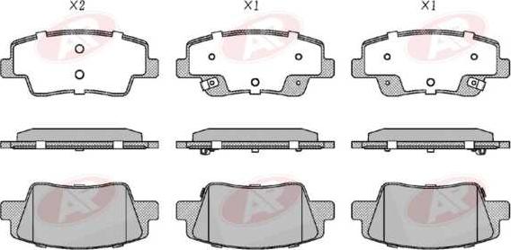 AP-SA 5AP2361 - Set placute frana,frana disc allinparts.ro