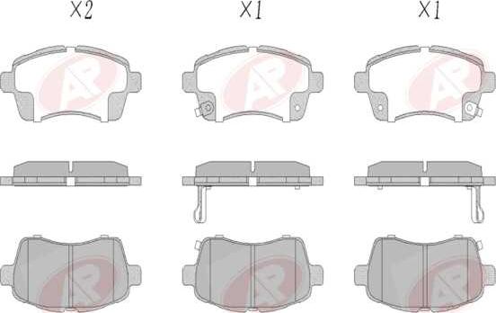 AP-SA 5AP2252 - Set placute frana,frana disc - allinparts.ro
