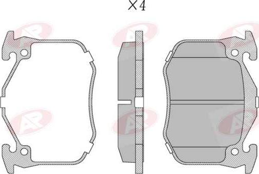 AP-SA 5AP228 - Set placute frana,frana disc allinparts.ro