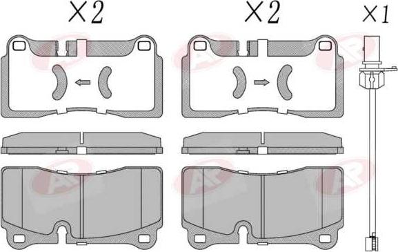 AP-SA 5AP2235A - Set placute frana,frana disc - allinparts.ro