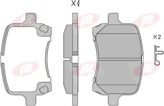 AP-SA 5AP2227 - Set placute frana,frana disc - allinparts.ro