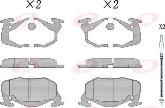 AP-SA 5AP271 - Set placute frana,frana disc allinparts.ro