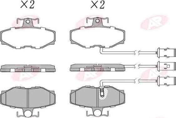 AP-SA 5AP741 - Set placute frana,frana disc - allinparts.ro