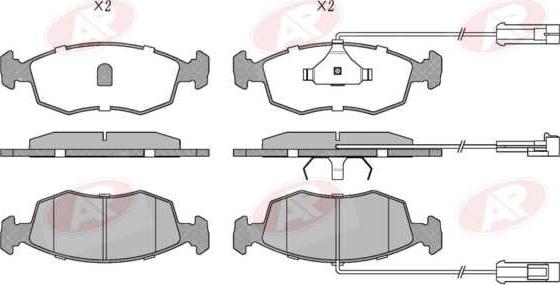 AP-SA 5AP755 - Set placute frana,frana disc - allinparts.ro
