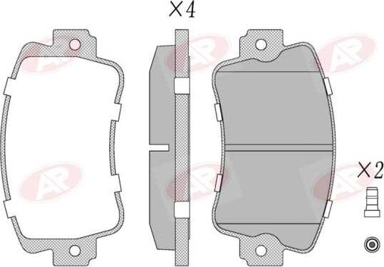 AP-SA 5AP731 - Set placute frana,frana disc - allinparts.ro