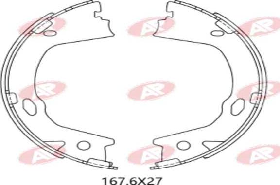 AP-SA A1094 - Set saboti frana allinparts.ro