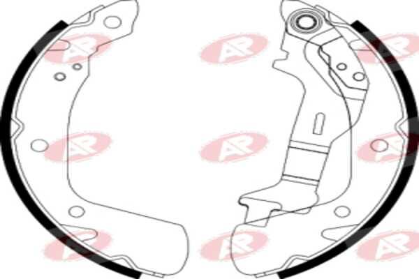 AP-SA A1195 - Set saboti frana allinparts.ro