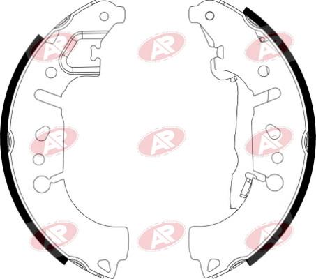 AP-SA A1185 - Set saboti frana allinparts.ro