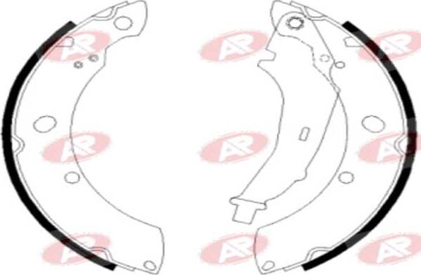 AP-SA A1182 - Set saboti frana allinparts.ro