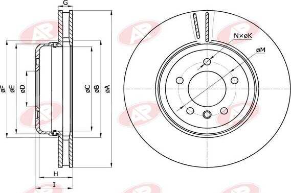 AP-SA B2099V - Disc frana - allinparts.ro