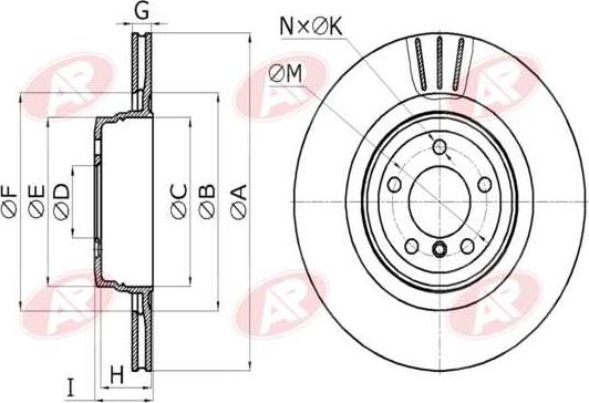 AP-SA B2044V - Disc frana - allinparts.ro