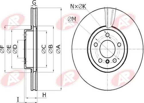 AP-SA B2040V - Disc frana - allinparts.ro