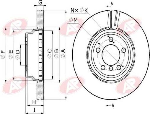 AP-SA B2014V - Disc frana - allinparts.ro