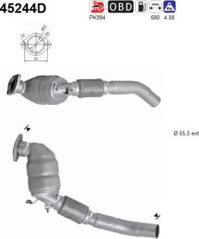 AS 45244D - Catalizator - allinparts.ro