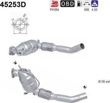 AS 45253D - Catalizator - allinparts.ro
