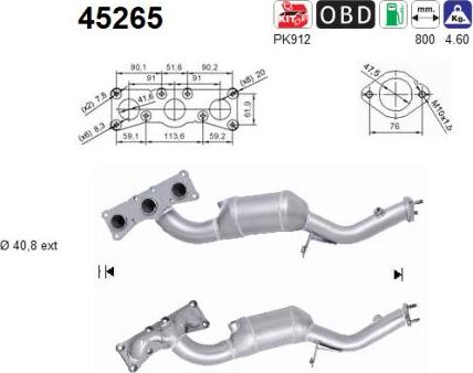 AS 45265 - Catalizator - allinparts.ro