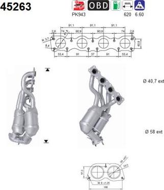 AS 45263 - Catalizator - allinparts.ro
