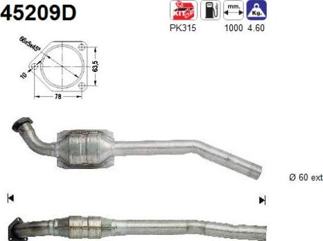 AS 45209D - Catalizator - allinparts.ro