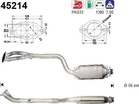 AS 45214 - Catalizator - allinparts.ro