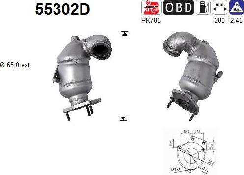 AS 55302D - Catalizator - allinparts.ro