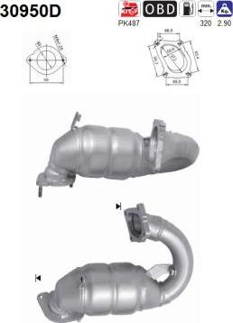 AS 30950D - Catalizator - allinparts.ro