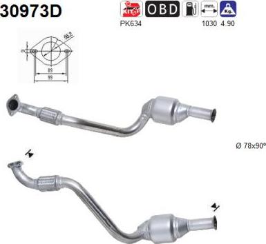 AS 30973D - Catalizator - allinparts.ro