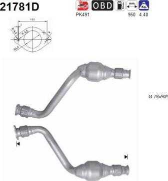 AS 21781D - Catalizator - allinparts.ro