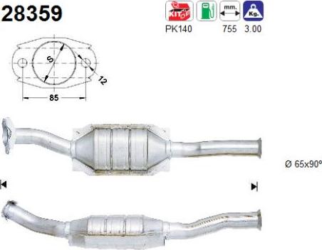 AS 28359 - Catalizator allinparts.ro