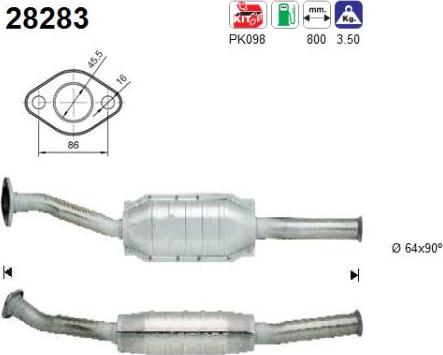 AS 28283 - Catalizator allinparts.ro