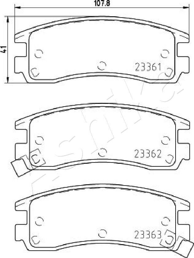Ashika 50-0W-W20 - Set placute frana,frana disc allinparts.ro