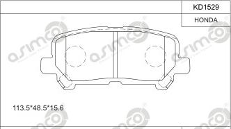 Asimco KD1529 - Set placute frana,frana disc - allinparts.ro