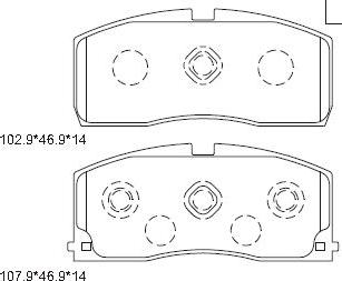 Asimco KD3716 - Set placute frana,frana disc allinparts.ro