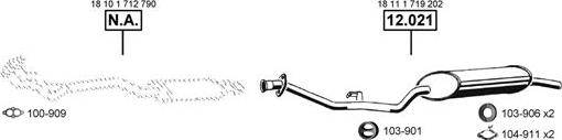 Asmet BM120475 - Sistem de esapament - allinparts.ro