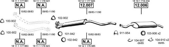 Asmet BM120805 - Sistem de esapament - allinparts.ro