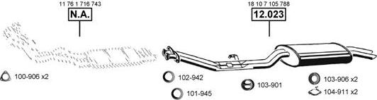 Asmet BM121500 - Sistem de esapament - allinparts.ro