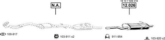 Asmet BM120340 - Sistem de esapament - allinparts.ro