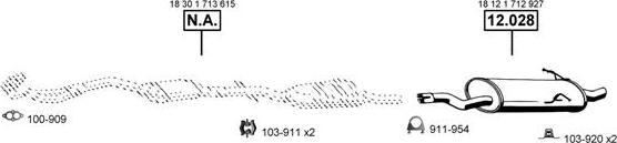 Asmet BM120365 - Sistem de esapament - allinparts.ro