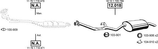 Asmet BM120305 - Sistem de esapament - allinparts.ro