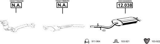 Asmet BM120760 - Sistem de esapament - allinparts.ro