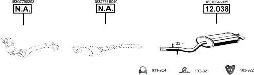 Asmet BM120780 - Sistem de esapament - allinparts.ro