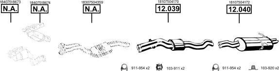 Asmet BM121425 - Sistem de esapament - allinparts.ro