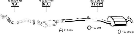 Asmet BM121610 - Sistem de esapament - allinparts.ro