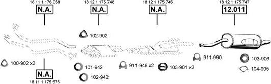 Asmet BM121850 - Sistem de esapament - allinparts.ro