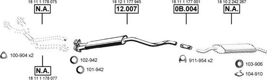 Asmet BM121355 - Sistem de esapament - allinparts.ro
