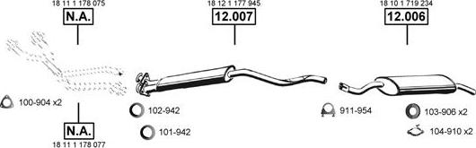 Asmet BM121350 - Sistem de esapament - allinparts.ro