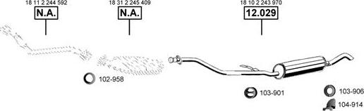 Asmet BM122300 - Sistem de esapament - allinparts.ro
