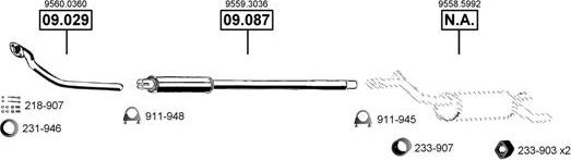 Asmet CI091950 - Sistem de esapament - allinparts.ro