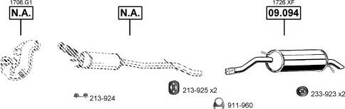 Asmet CI091013 - Sistem de esapament - allinparts.ro