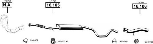 Asmet CI091730 - Sistem de esapament allinparts.ro